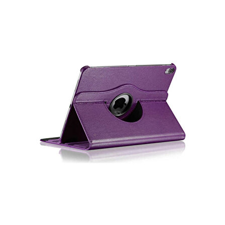 Teleplus iPad Pro 12.9 2018 3.nesil Kılıf Kapaklı Standlı 360 Dönerli Standlı Kapak Dn3 Mor