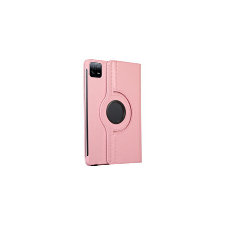 Teleplus Xiaomi Mi Pad 6 Kılıf Kapaklı Standlı 360 Dönerli Standlı Kapak Dn2 Pembe