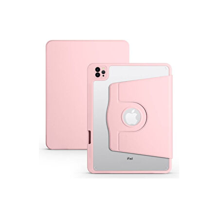 Teleplus Apple iPad 10.1 2021 9. Nesil Kılıf Termik Dönerli Standlı Arkası Buzlu Kapak