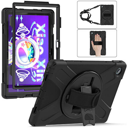 Teleplus Lenovo Tab M10 Plus TB-125F - TB-128F 3. Jenerasyon Kılıf 360 Koruma Defender Tank Kılıf