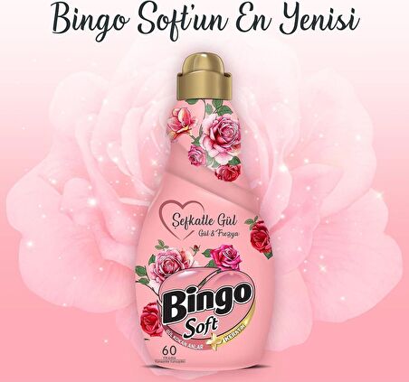 Bingo Konsantre Yumuşatıcı 1440 ml Şefkatle Gül 4'lü Ekonomi Paketi