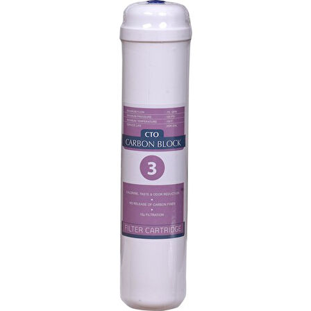Jammy Filter Su Arıtma Cihazı 12" Inline 3'lü Filtre Seti