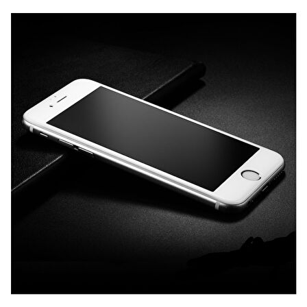 Iphone 7 Mat Ekran Seramik Tam Kaplayan Kırılmaz Cam Nano Ekran Koruyucu Beyaz
