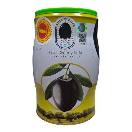 Katırlı Köyü Gemlik Coğrafi İşaretli L Boy Yöresel Katkısız Siyah Zeytin 1 KG