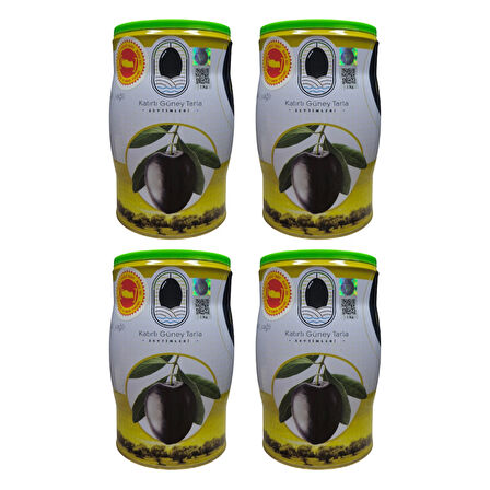 Katırlı Köyü Gemlik Coğrafi İşaretli L Boy Yöresel Katkısız Siyah Zeytin 4 Adet 1 KG