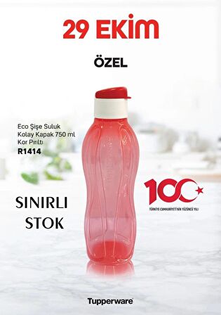 Tupperware Eco Bottle Su Şişesi (750 ml.) - Kırmızı