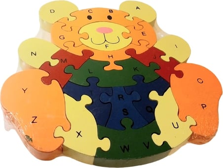 Bak Gel Al Harfleri ve Sayıları Öğreniyorum Eğitici Minik Ayı  Figürlü  Ahşap Puzzle