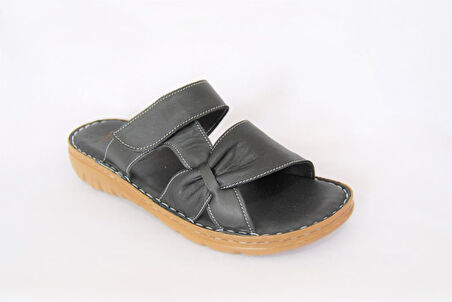 Kadın 103 Kadın Çırtlı Model Hakiki Deri Atölye Yumuşak Taban Giyimli Terlik