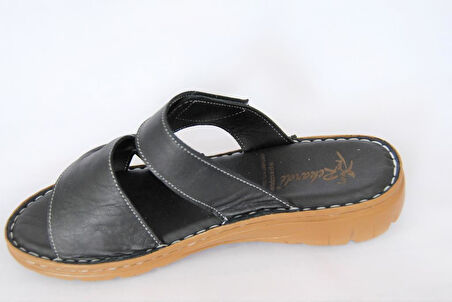 Kadın 103 Kadın Çırtlı Model Hakiki Deri Atölye Yumuşak Taban Giyimli Terlik