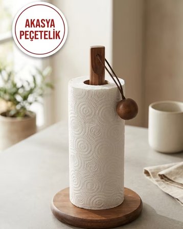  Akasya Kağıt Havluluk | Doğal ve Şık Tezgah Üstü Dikey Kağıt Havluluk