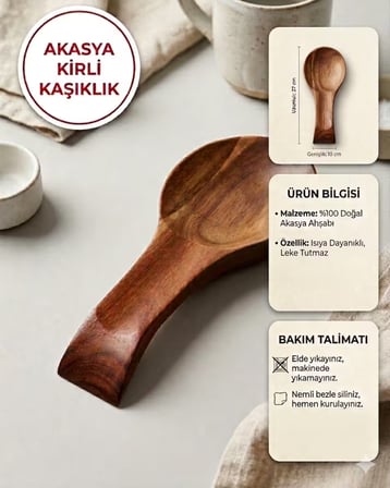 Şen Mobilya Akasya Kaşık Altlığı