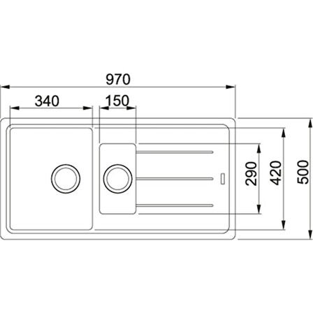 FRANKE BASIS BFG 651 1.5 GÖZLÜ GRANİT GRİ MUTFAK EVYESİ