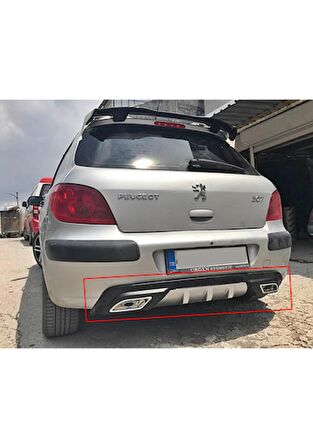 Peugeot 307 uyumlu üniversal difüzör Siyah 2001 ve sonrası modeller