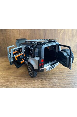 Land Rover Defender Araba Işıklı Sesli Tüm Kapıları Açılır Arazi Arabası Land Rover Defender Gri