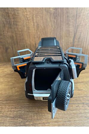 Land Rover Defender Araba Işıklı Sesli Tüm Kapıları Açılır Arazi Arabası Land Rover Defender Gri