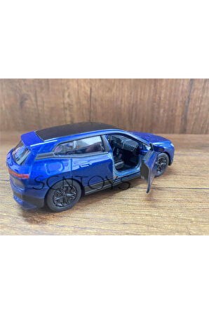 Die Cast Bmw İX Metal Oyuncak Araba Jip 12 Cm Model Araç Bmw İX Xdrive50 Diecast Araba Bmw ix Mavi