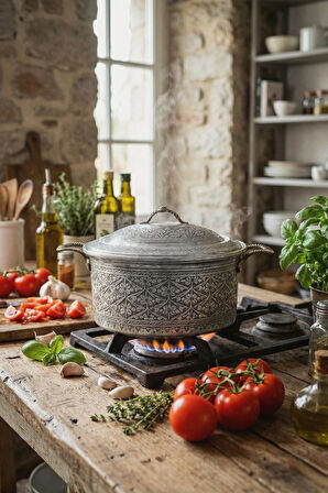 Handygoo Grand Vizier El Oyması Bakır Tencere