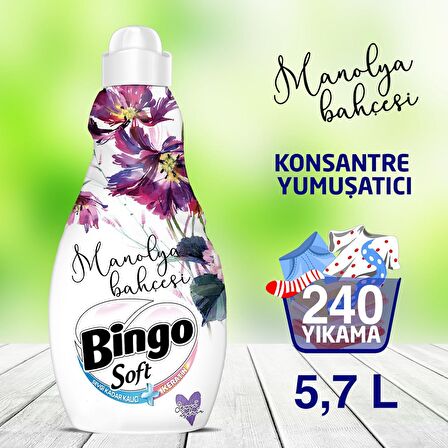 Bingo Soft Konsantre Çamaşır Yumuşatıcısı Manolya 1440 ml Ekonomi Paketi 4'lü