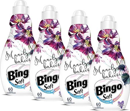 Bingo Soft Konsantre Çamaşır Yumuşatıcısı Manolya 1440 ml Ekonomi Paketi 4'lü