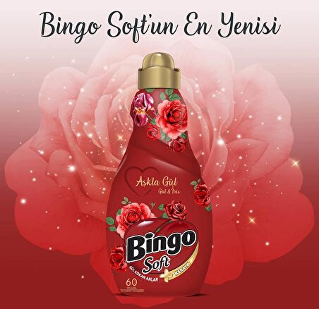 Bingo Konsantre Yumuşatıcı 1440 ml Aşkla Gül 4'lü Ekonomi Paketi