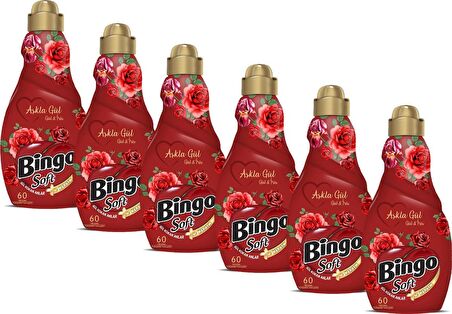 Bingo Soft Konsantre Aşkla Gül 1440 ml Ekonomi Paketi 6'lı