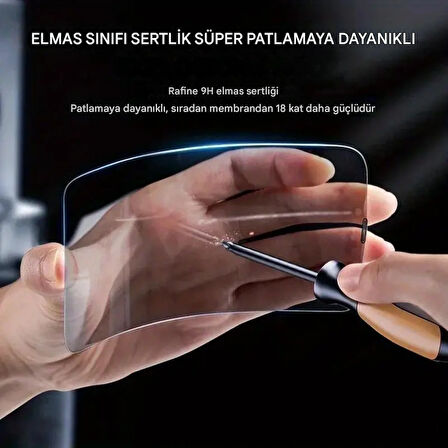Apple iPhone 16 Pro Max Tam Kaplayan Temperli Cam Ekran Koruyucu Siyah