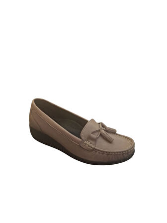 Esem Püsküllü Rok Hakiki Deri Kadın Ayakkabı