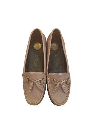 Esem Püsküllü Rok Hakiki Deri Kadın Ayakkabı