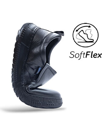 Scotland 22308 Hakiki Deri Siyah Erkek Ayakkabı