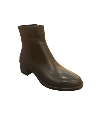 Solly ES140 Siyah Hakiki Deri Kadın Bot