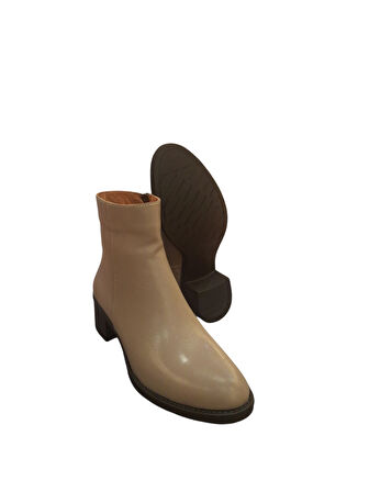 Solly ES140 Vizon Hakiki Deri Kadın Bot