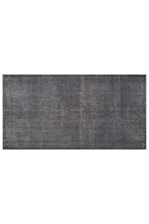 Gri Gerçek El Dokuma Eskitme Halı 140 X 266 Cm 2088