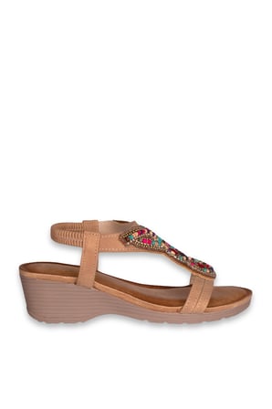 Solly ZK1833-4 Camel Kadın Sandalet