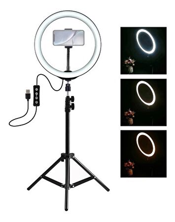 Halka Led Işık 14 İnç ve 2.1 Metre Tripod