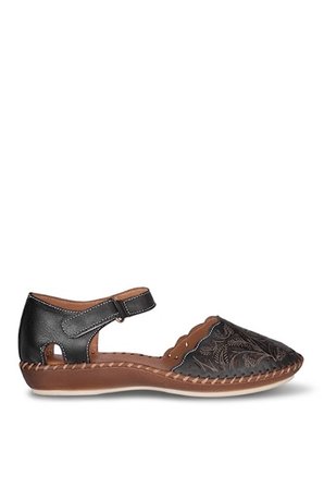 Solly Well Foot 26019 Siyah Hakiki Deri Kadın Babet