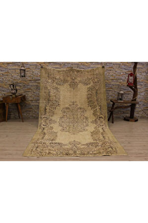 Krem Rengiyle Evinizi Süsleyen Eskitme Vintage Halı 159x263