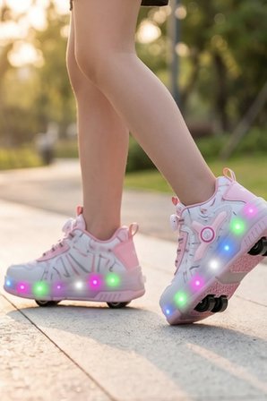 Solly N drops 034 Pembe Patenli Işıklı Spor Ayakkabı