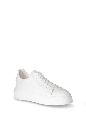 Solmaz Tmmy Beyaz Hakiki Deri Sneaker Ayakkabı