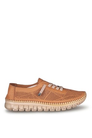 Solly Bio Detox 01 Taba Hakiki Deri Kadın Ayakkabı