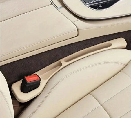 2 Adet Krem Renk Araba Koltuk Arası Düzenleyici 7-40cm Ebatlarında Uyumlu