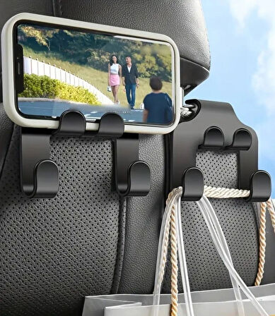 Cok fonksiyonlu araba ici koltuk arkası askı aparatı