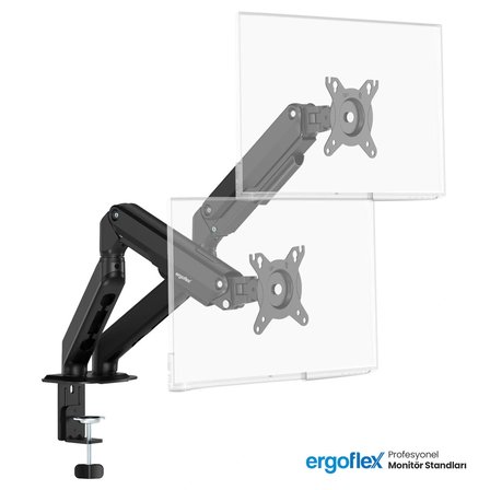 Ergoflex EF X16 Çift Kol 17-32 inch 2-9 kg Amortisörlü Monitör Standı 2026 Versiyon