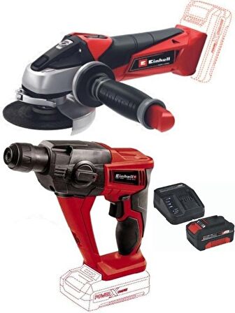 Einhell Te-Hd 18 Li Akülü Vidalama Delme Te-Ag 18/115 Akülü Avuç Taşlama 1X4.0AH Starter Kit Set