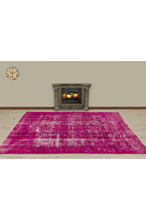 Pembe Vintage El Dokuma Halı 156*245 cm