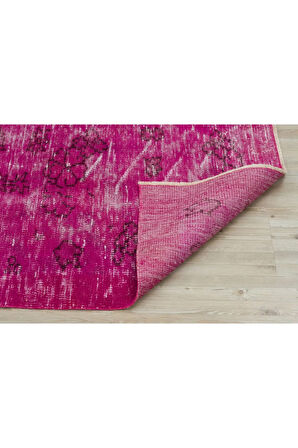 Pembe Vintage El Dokuma Halı 156*245 cm