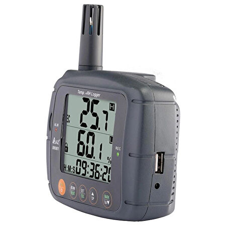 AZ 88081 Profesyonel Sıcaklık ve Nem Ölçer Kayıt Özellikli Datalogger