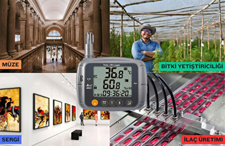 AZ 88081 Profesyonel Sıcaklık ve Nem Ölçer Kayıt Özellikli Datalogger