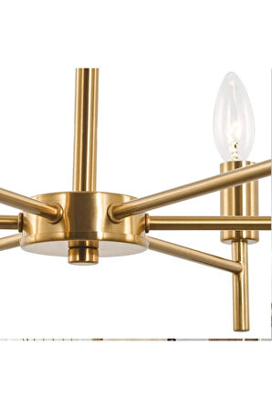 ZEYBİLİŞİM Vaneo 6 Lı Gold Modern Genç Odası Mutfak Salon Avize