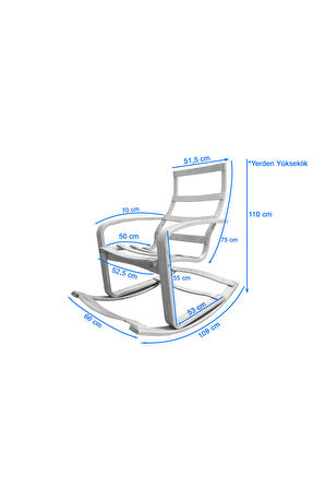 Şehzade Ahşap Sallanan Sandalye Ve Dinlenme Koltuğu Çift Renk (siyah/siyah) doğal