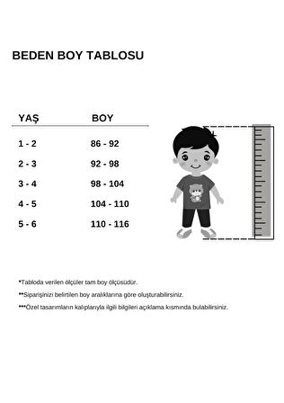 Erkek Çocuk Mevsimlik Boston Nakışlı Patlı İki Düğmeli Yaka Alt Üst 2'li Müslin Takım